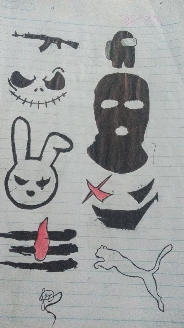 Desenhos de Cria: Máscara e símbolos para desenhar