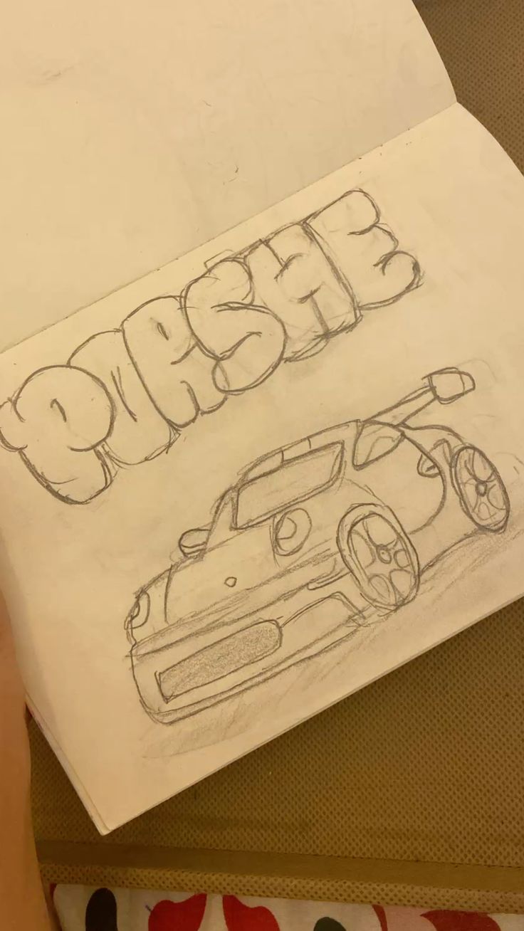 Desenho de Cria: Carro esportivo para desenhar no caderno