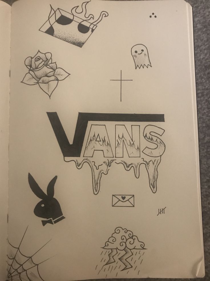 Desenhos de Cria: VANS e símbolos para desenhar fácil