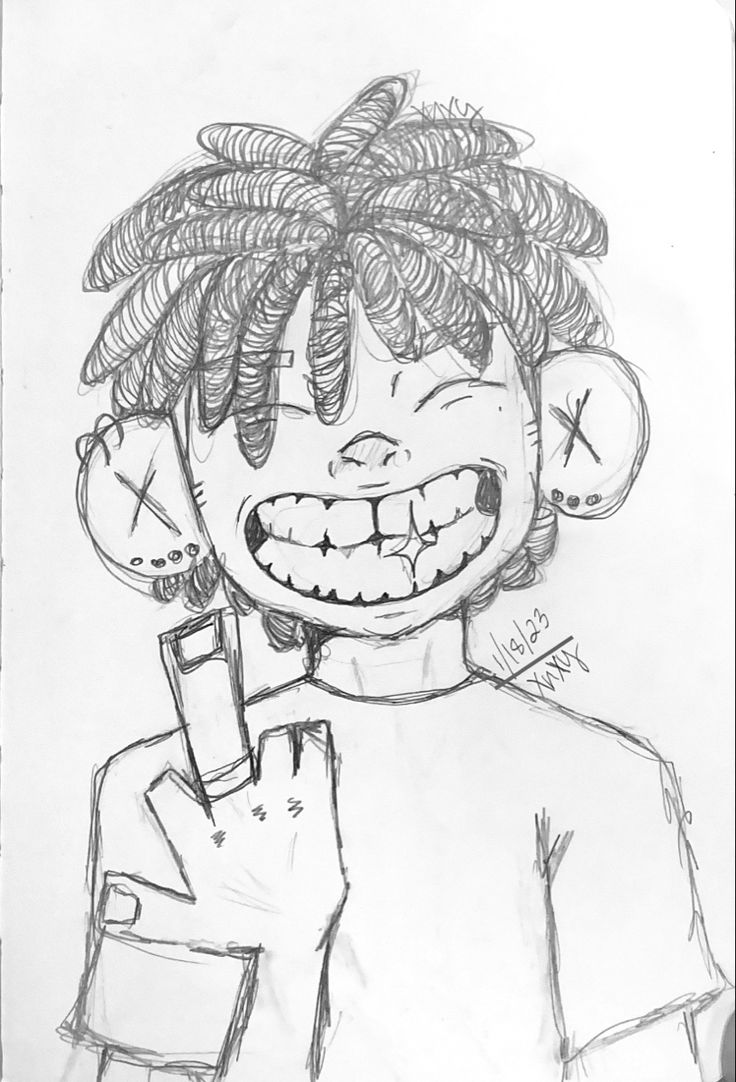 Desenho de Cria: Garoto sorridente para desenhar fácil