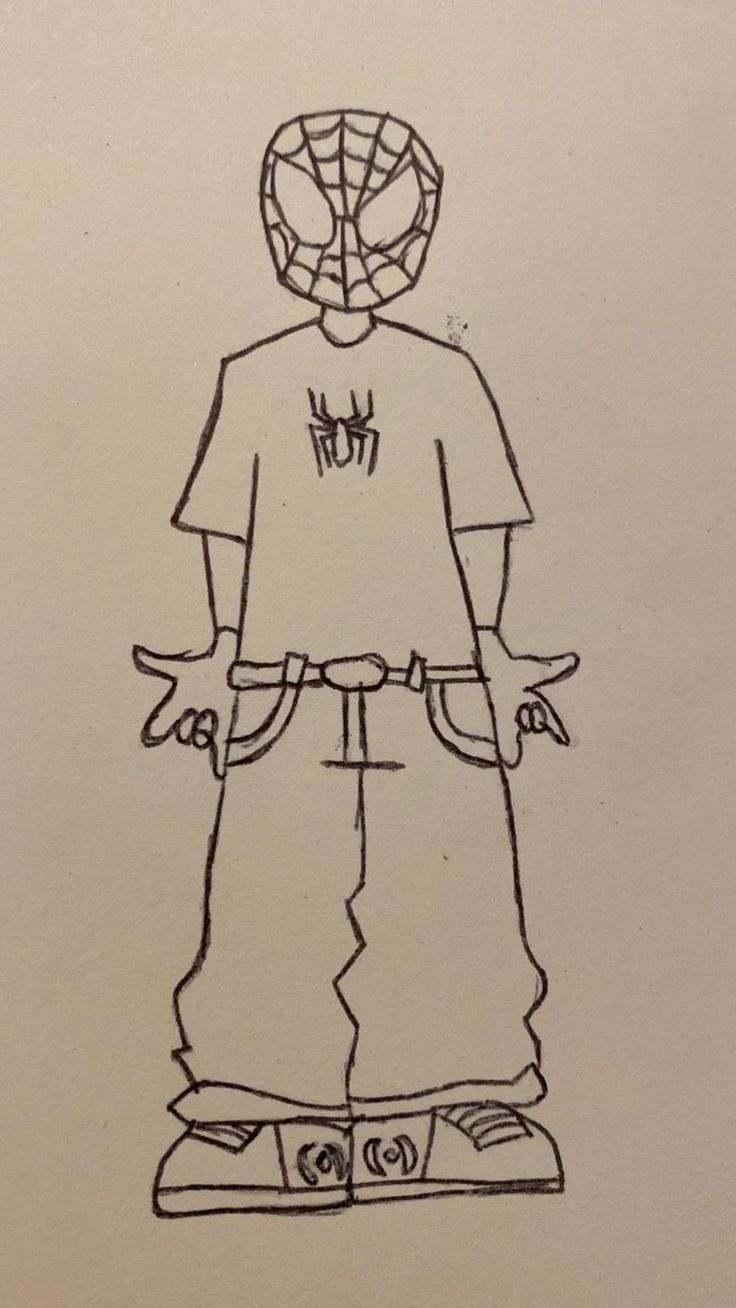 Desenho de Cria: Homem Aranha fácil para desenhar