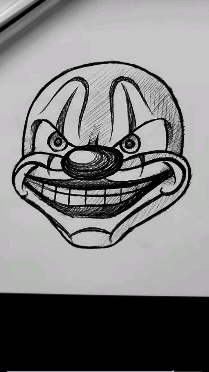 Desenho de Cria: Palhaço sorridente para desenhar fácil