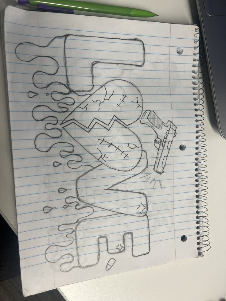 Desenho de Cria: Frase artística com detalhes simples