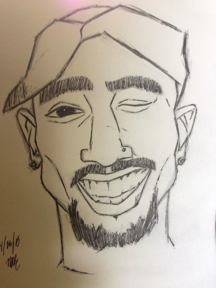Desenho de Cria: rosto sorrindo para desenhar fácil