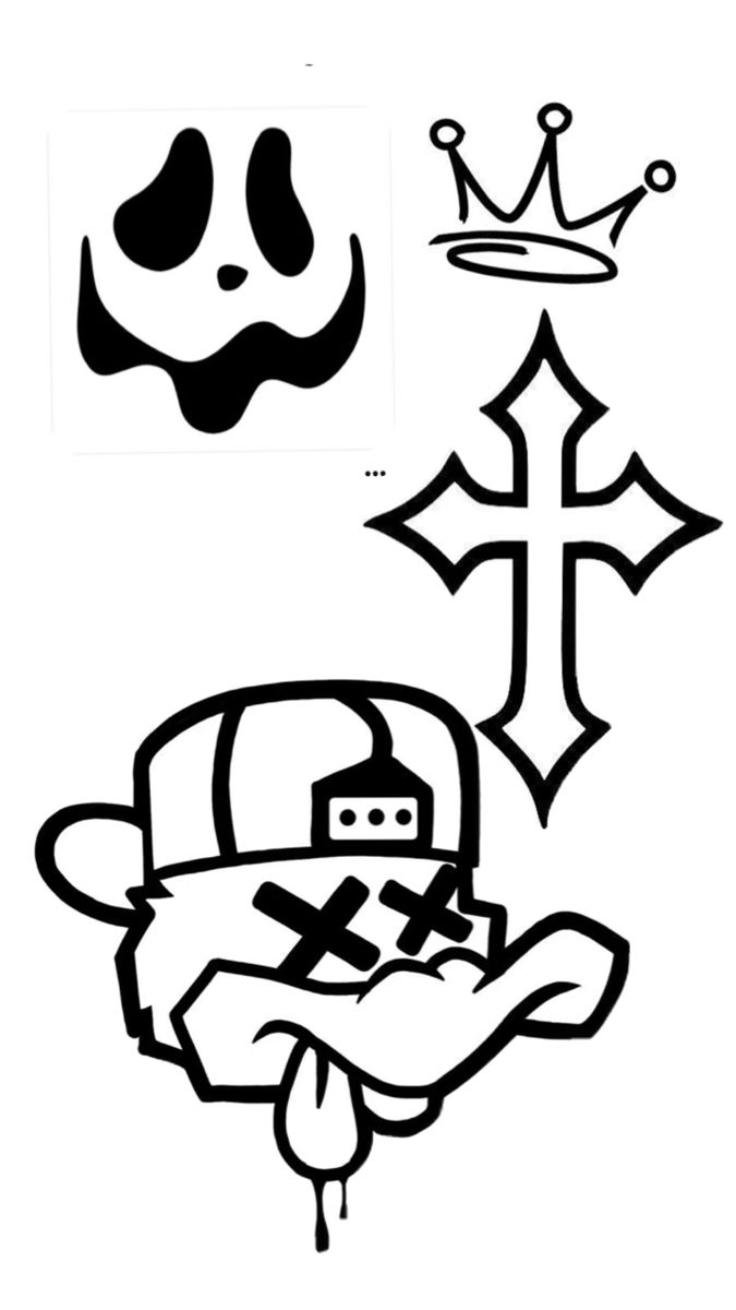 Desenhos de Cria: caveira e gorro para desenhar fácil