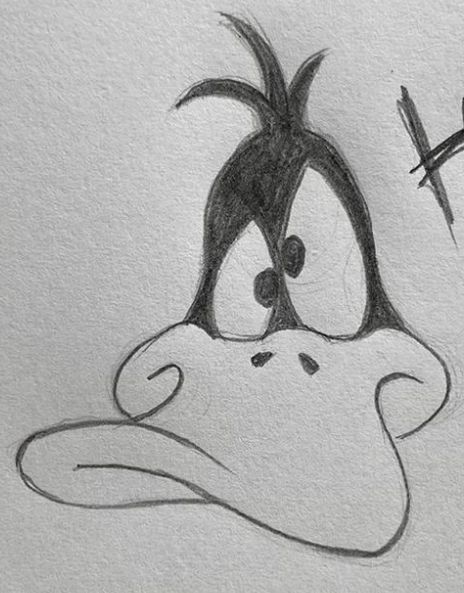 Desenho de Cria: Pato engraçado para desenhar fácil