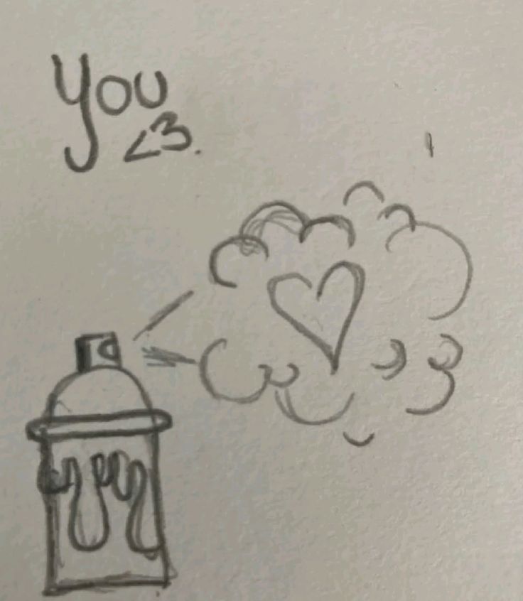 Desenho de Cria: Spray de Coração para desenhar no caderno