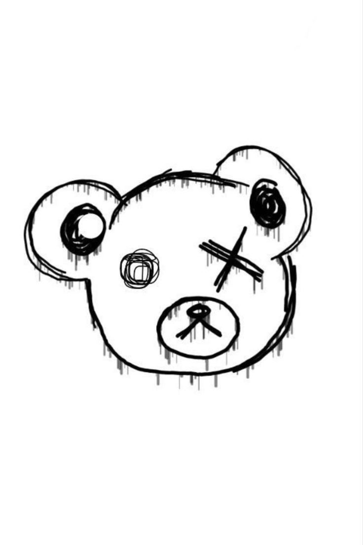 Desenho de Cria: Urso simples para desenhar a lapis