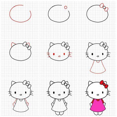 Desenho para Desenhar Passo a Passo de Hello Kitty