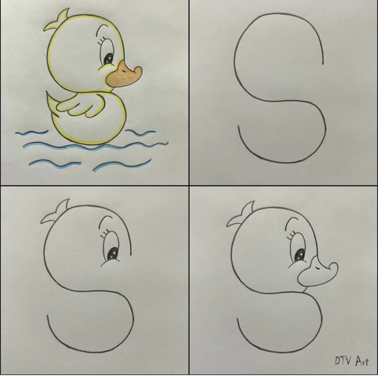 Desenho para Desenhar Passo a Passo Pato na água