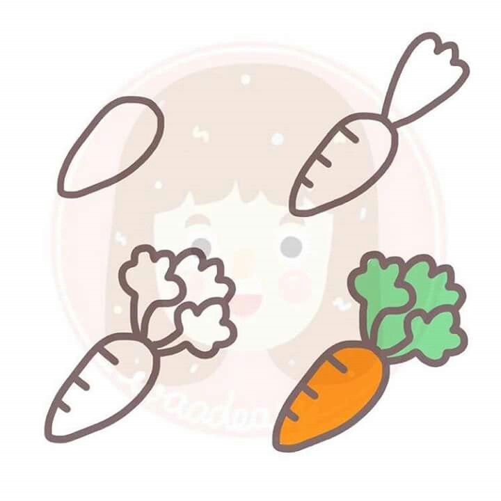 Desenho para Desenhar Passo a Passo: Legumes variados em linhas