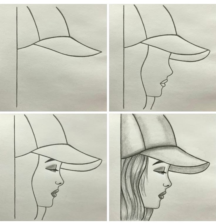 Desenho para Desenhar Passo a Passo: Garota com boné