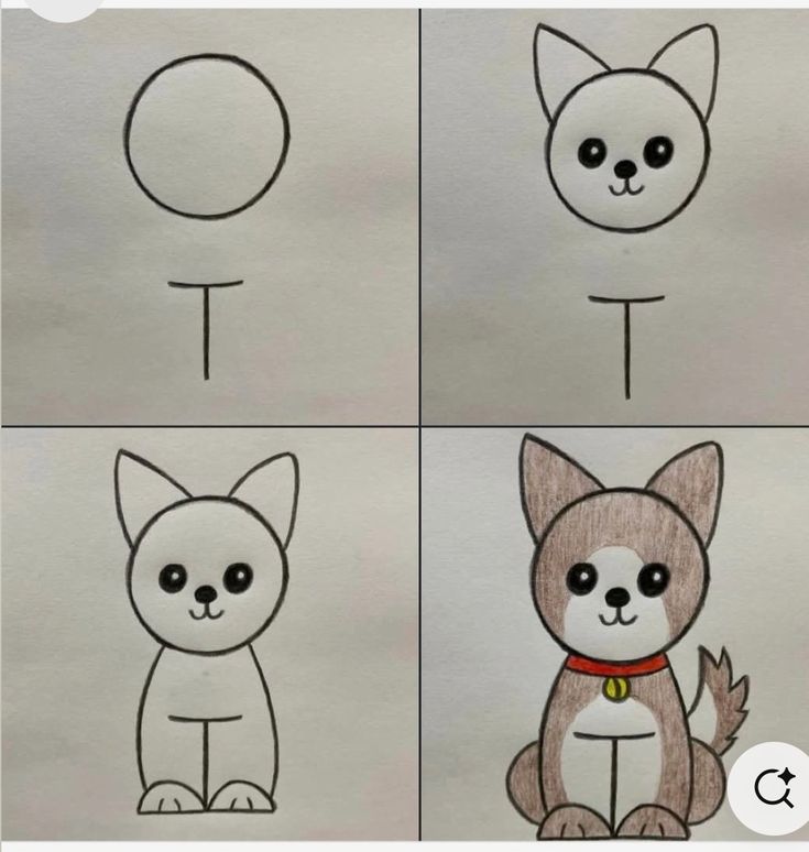 Desenho para Desenhar Passo a Passo: Gato fofo em quatro etapas