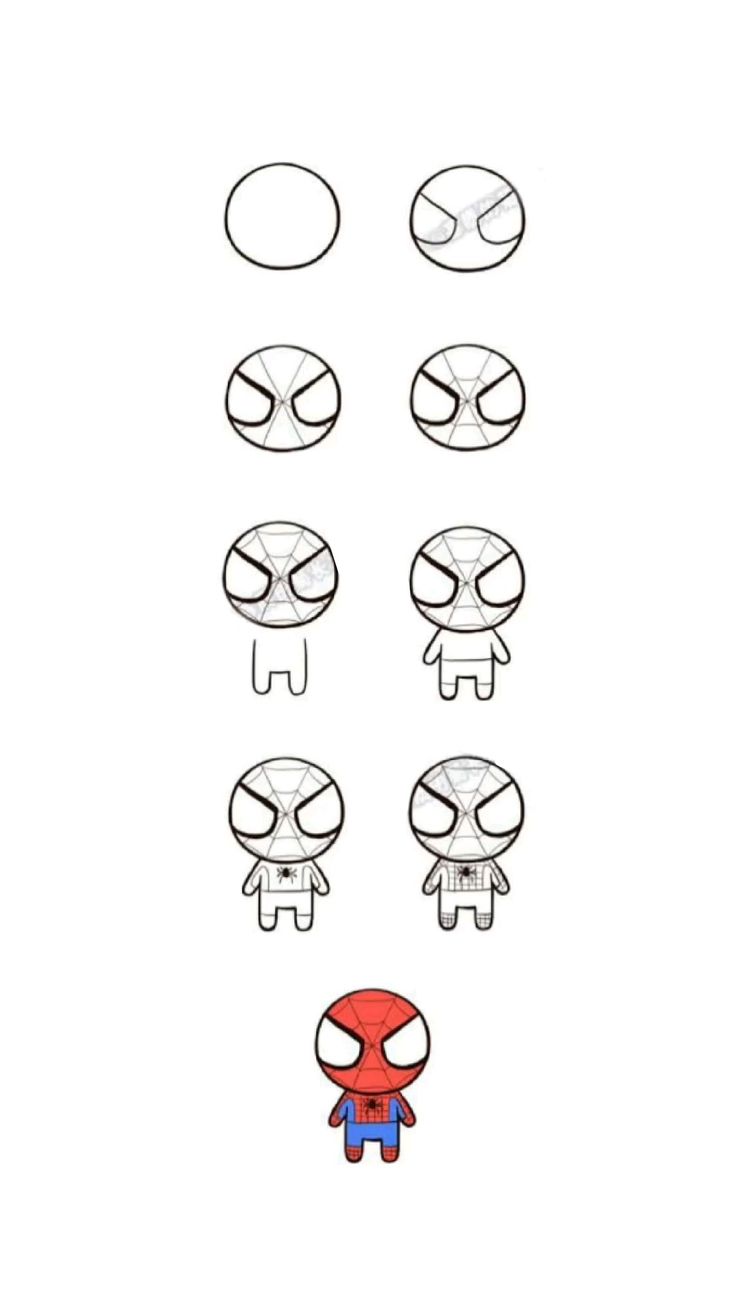 Desenho para Desenhar Passo a Passo do personagem Homem-Aranha