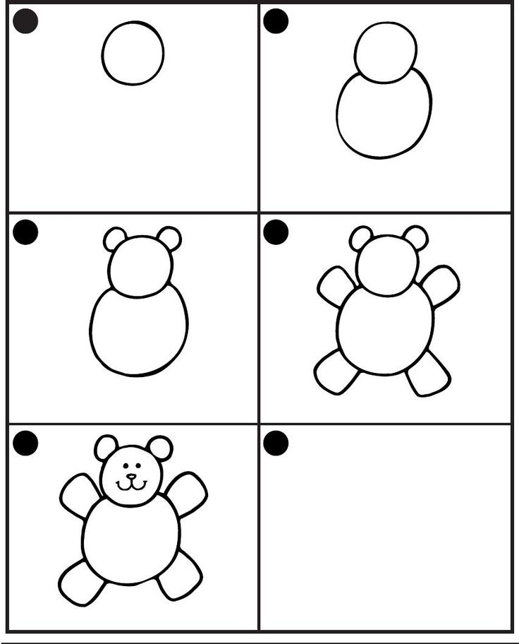 Desenho para Desenhar Passo a Passo: Ursinho simpático