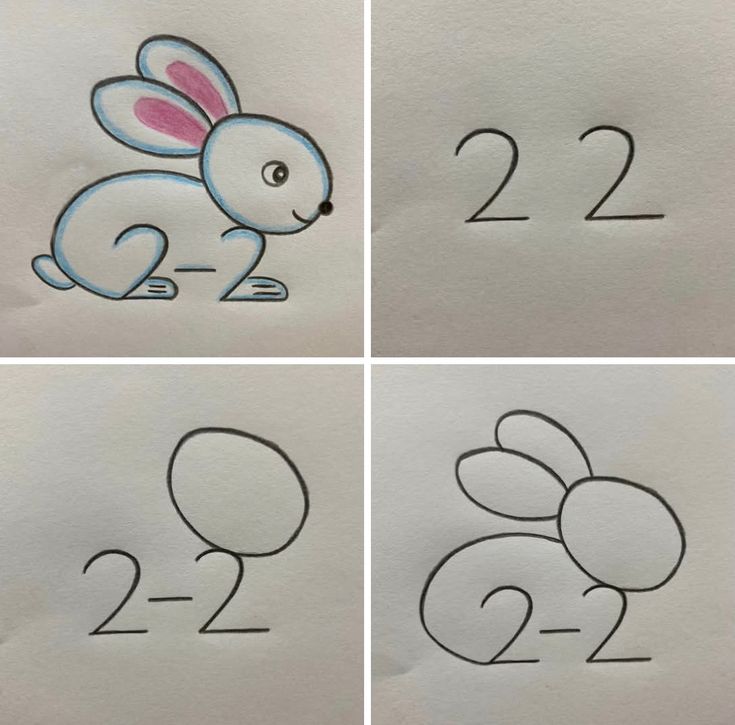 Desenho para Desenhar Passo a Passo de um coelho fofo