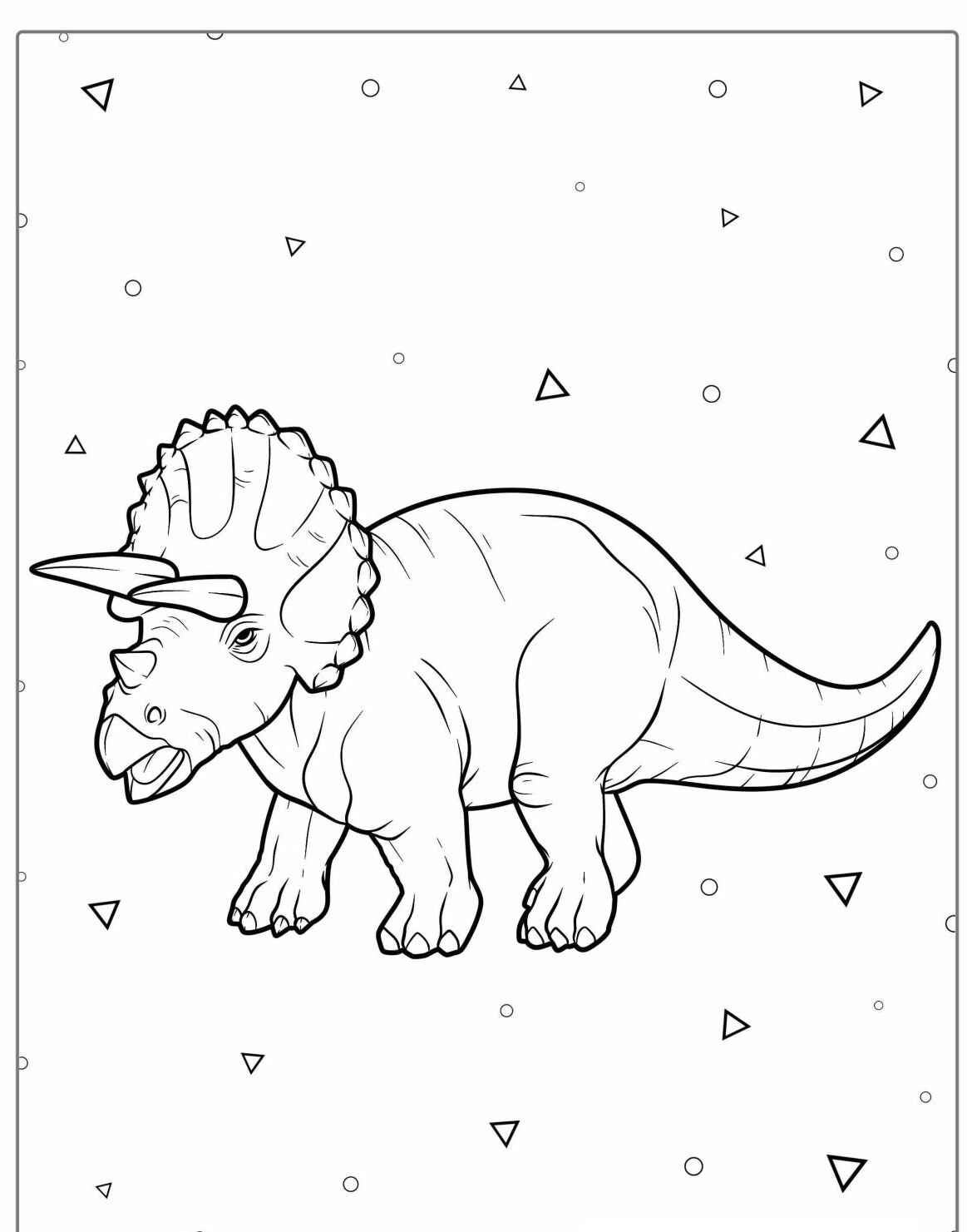 Desenho do Dinossauro Tricerátopo para imprimir e colorir
