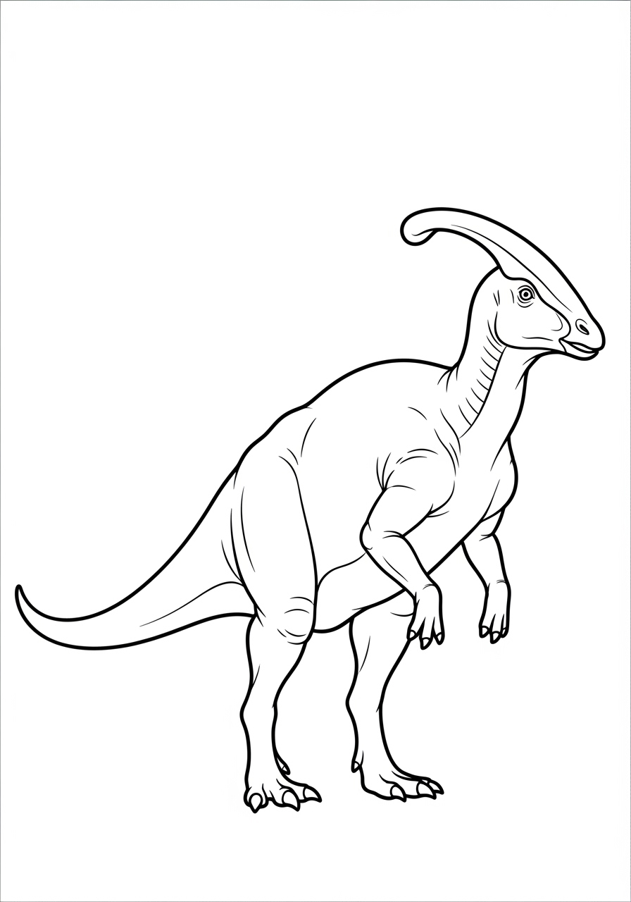 Desenho do Dinossauro Hadrossauro para imprimir e colorir