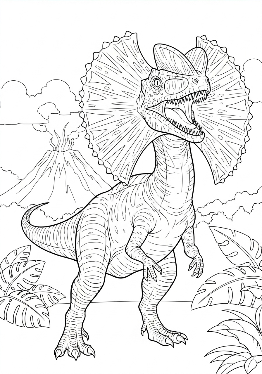 Desenho do Dinossauro Espinossauro para imprimir e colorir