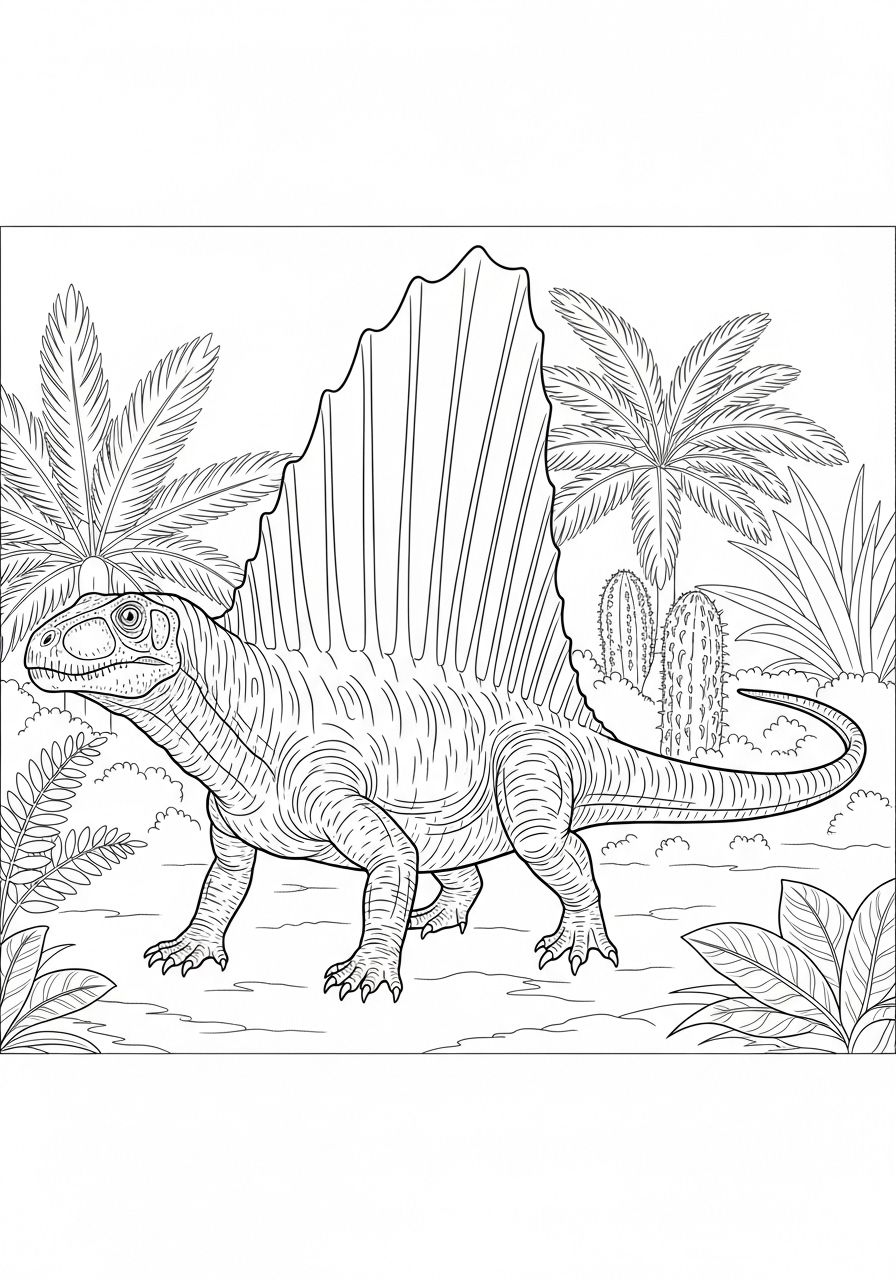 Desenho do Dinossauro Spinosaurus para imprimir e colorir