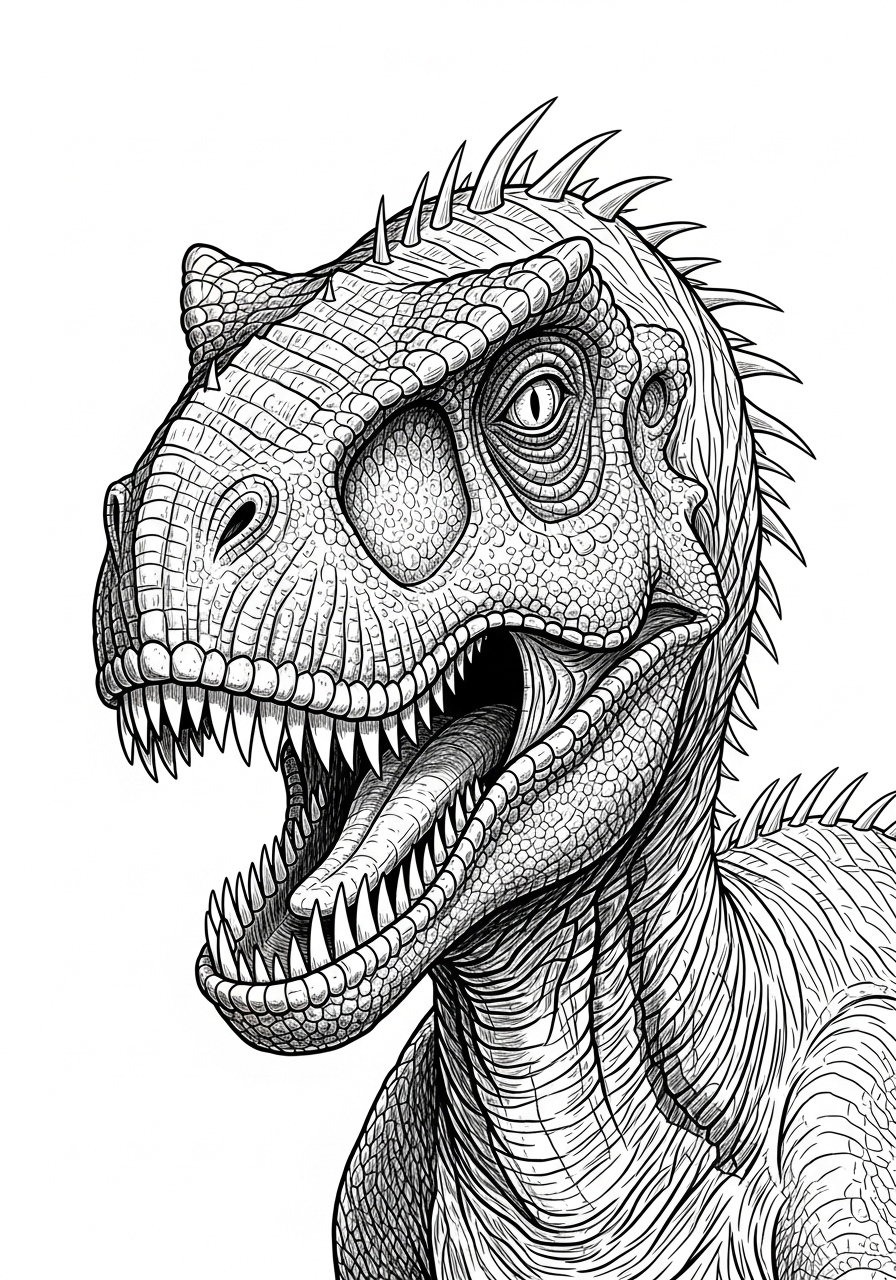 Desenho do Dinossauro Velociraptor para imprimir e colorir
