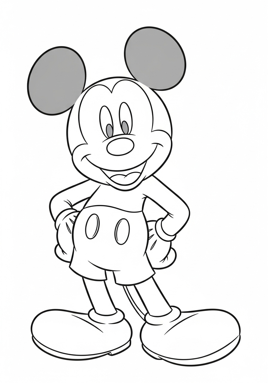 Desenho da Disney do Mickey Mouse para colorir
