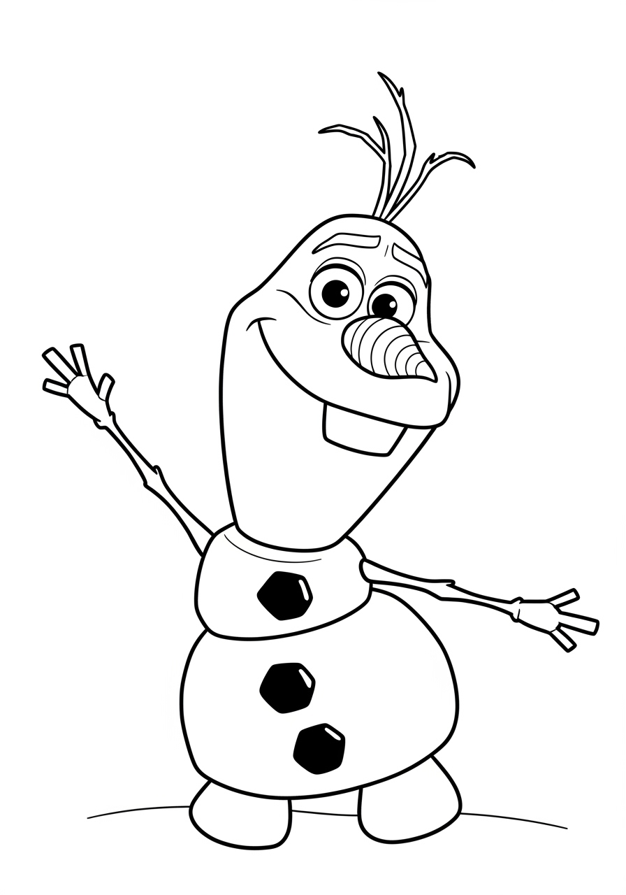 Desenho da Disney do Olaf do Filme Frozen para colorir