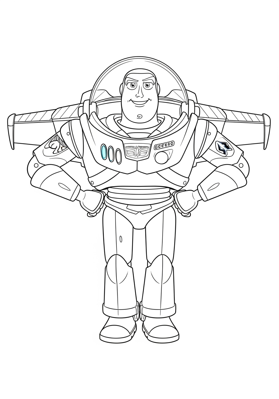 Desenho da Disney com o Buzz Lightyear para colorir