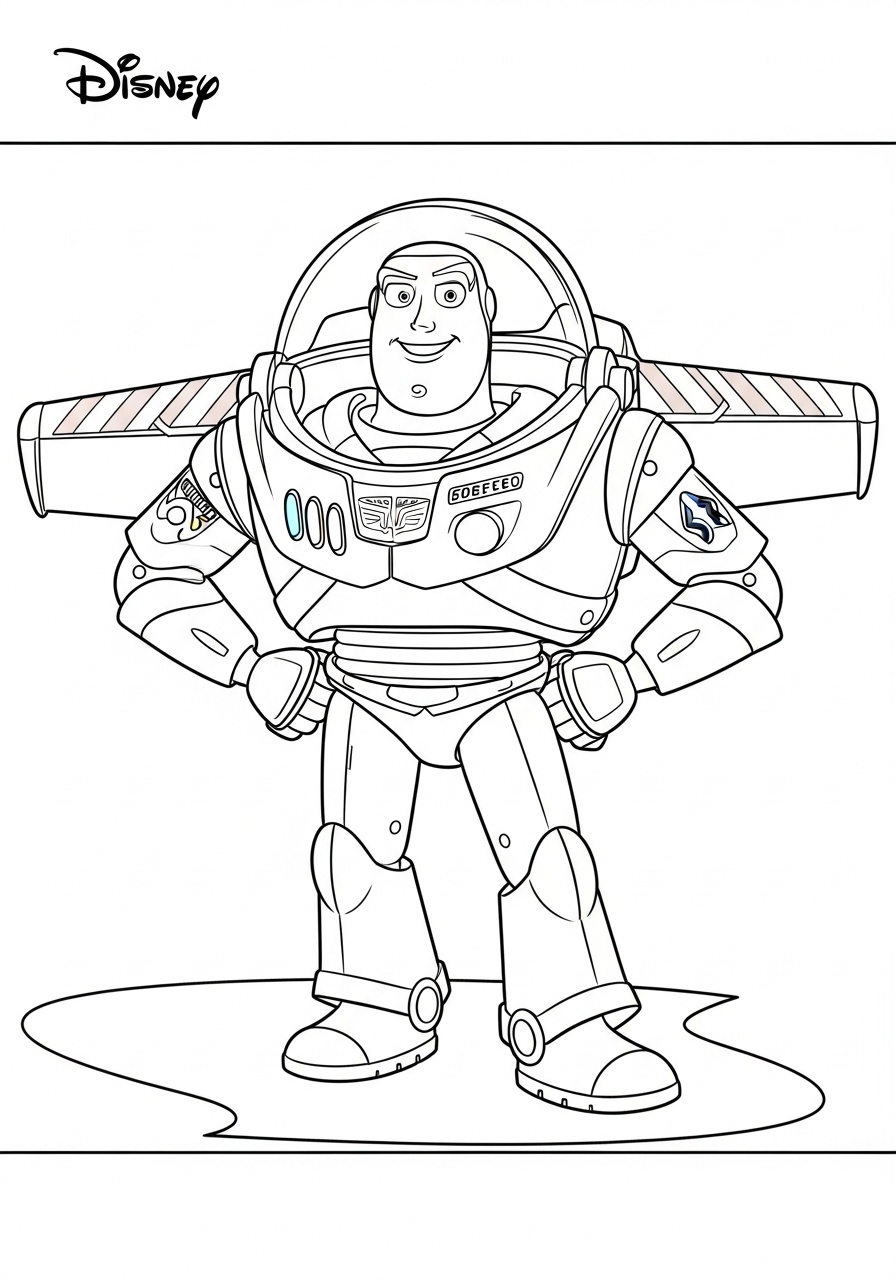 Desenho da Disney do Buzz Lightyear para colorir