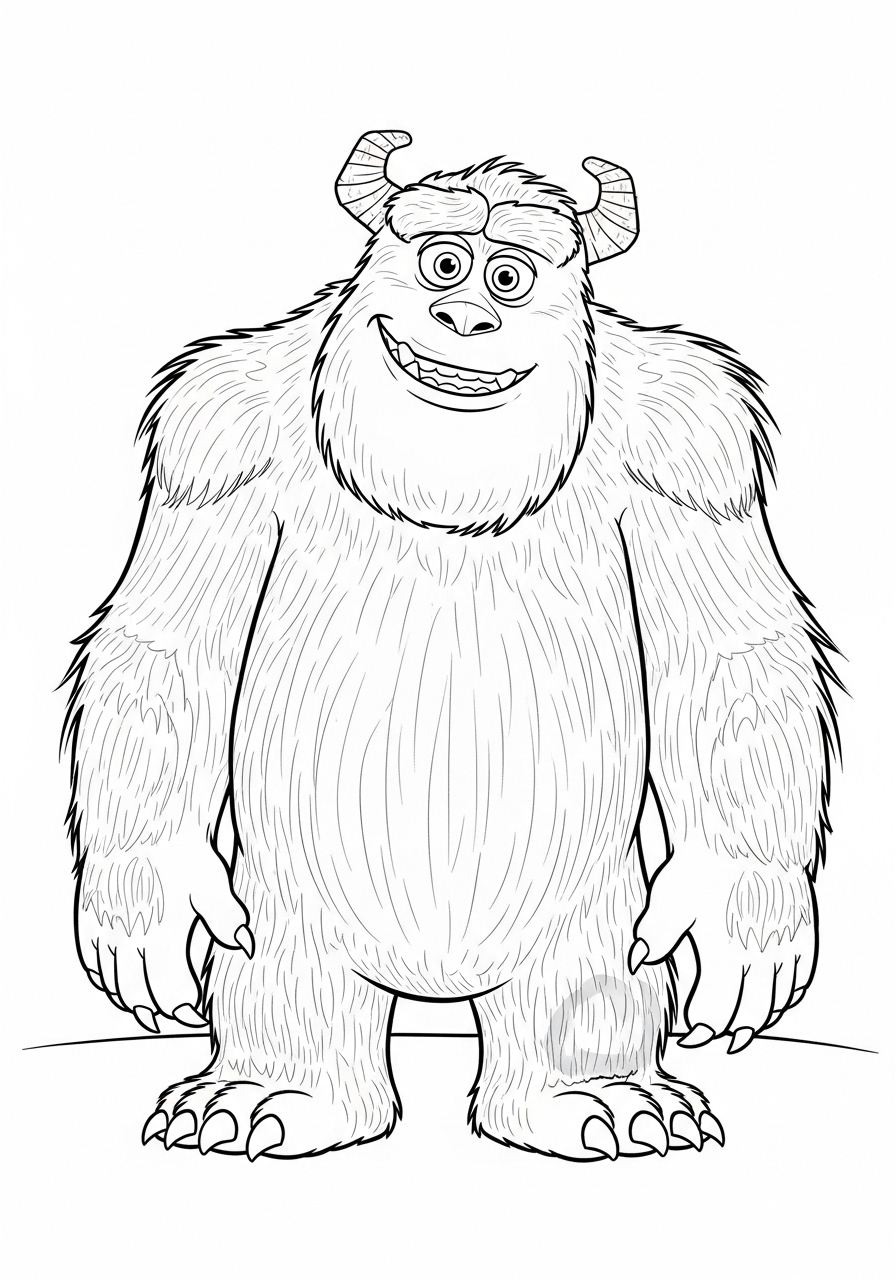 Desenho da Disney do monstro para colorir