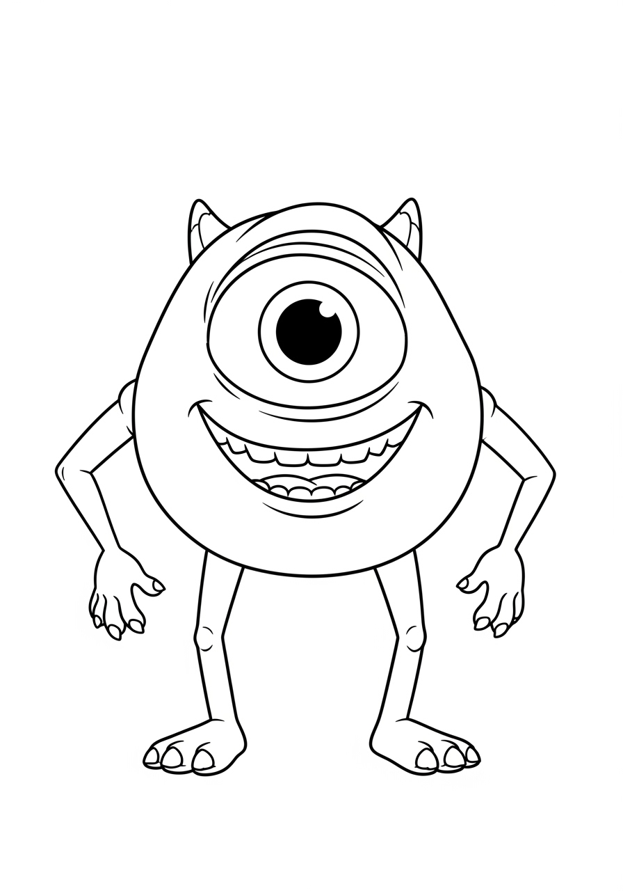 Desenho da Disney do Mike Wazowski para colorir