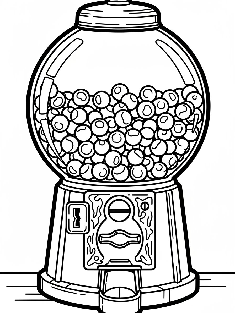 Desenho de Máquina de Balas para colorir