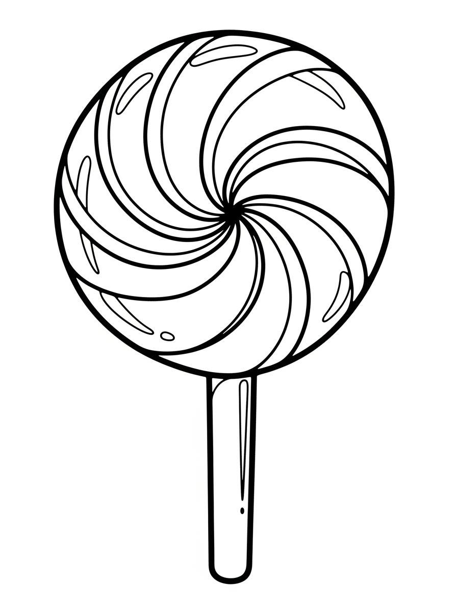 Desenho de Doce Pirulito para colorir