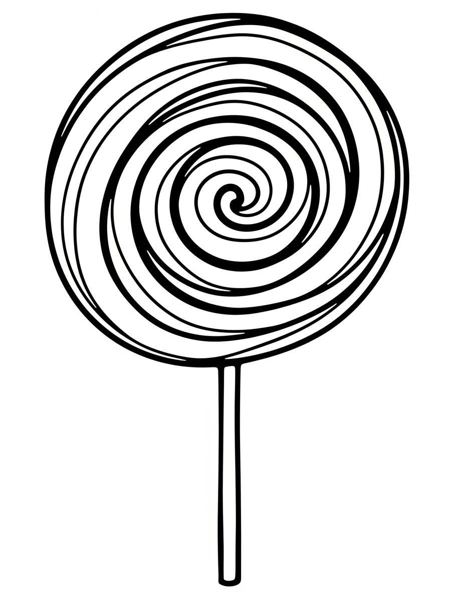 Desenho de Pirulito espiral para colorir