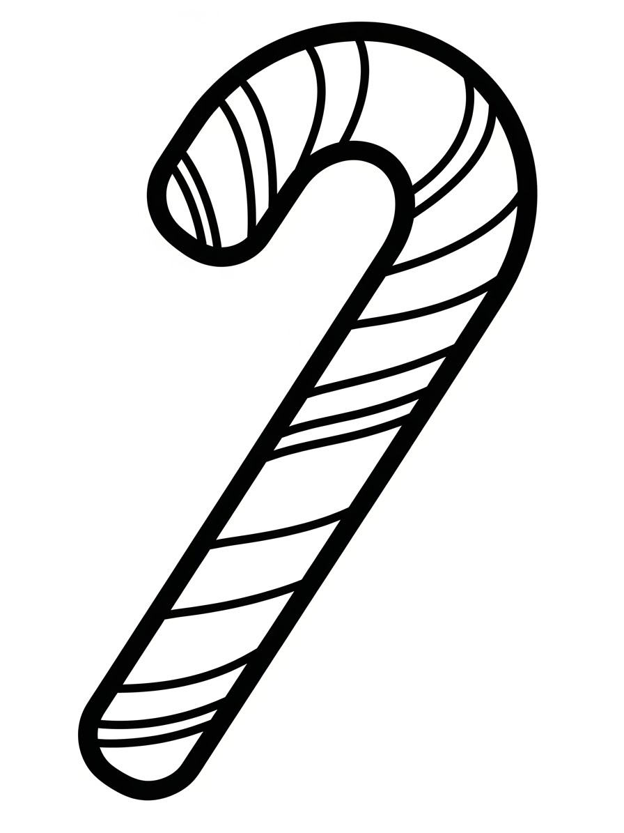 Desenho de Canudo de Doces para colorir