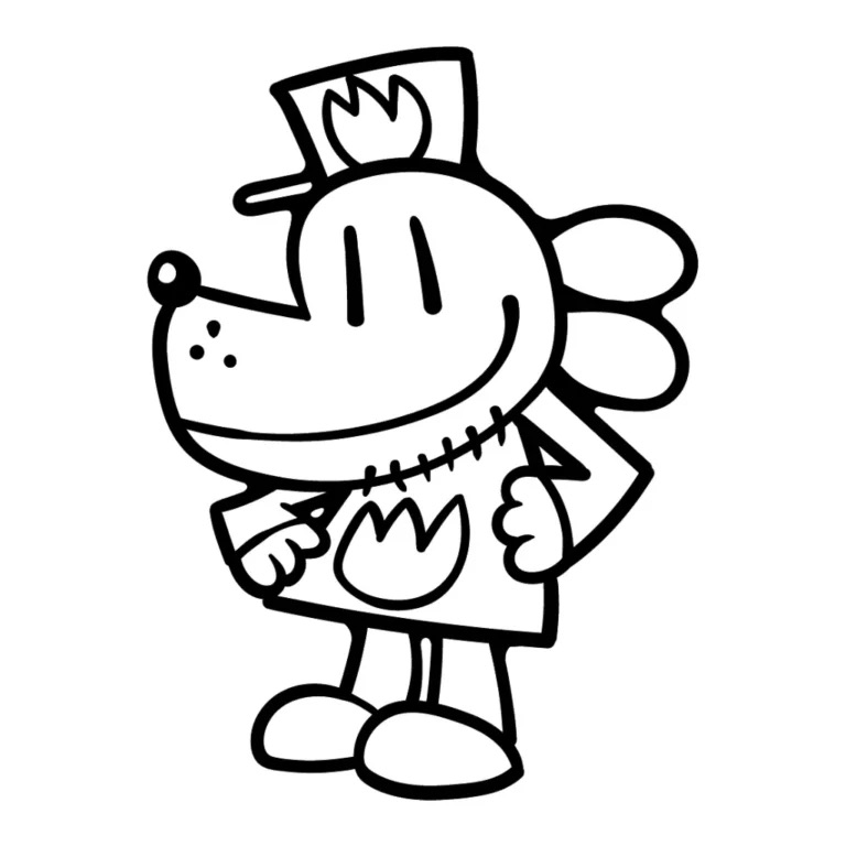 Desenho do Dog Man Simples para colorir
