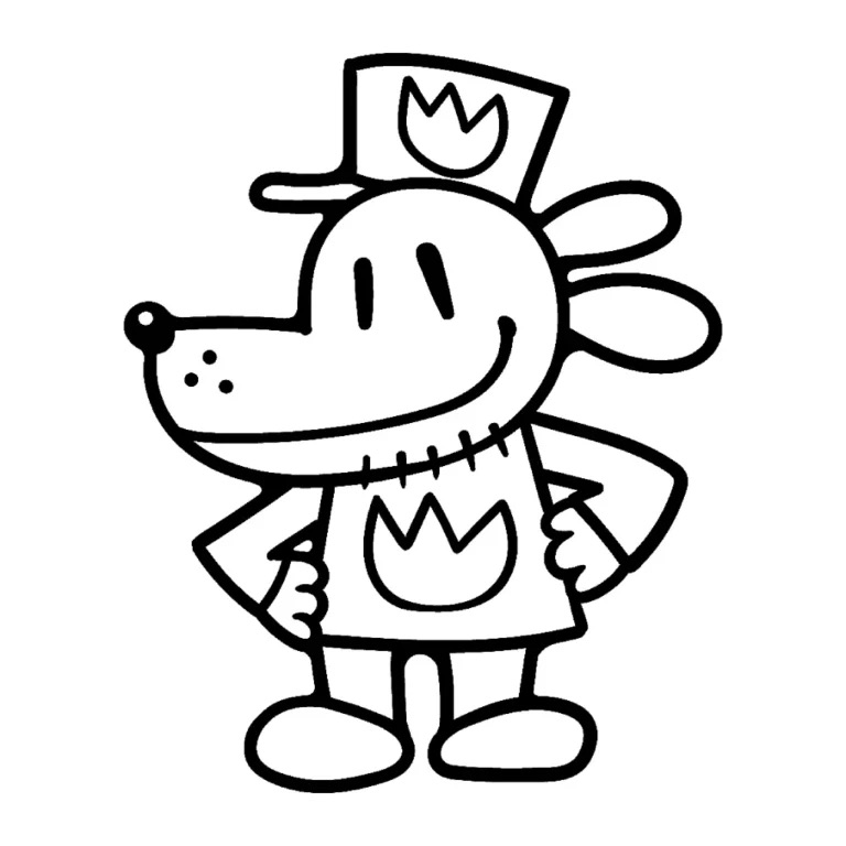 Desenho do Dog Man Simples para colorir