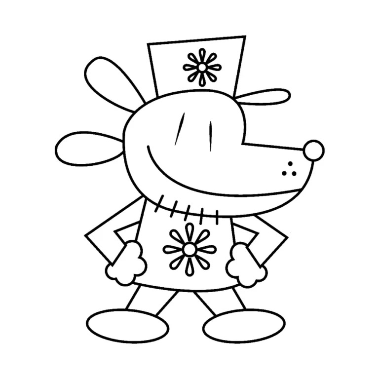 Desenho do Dog Man Fofo para colorir