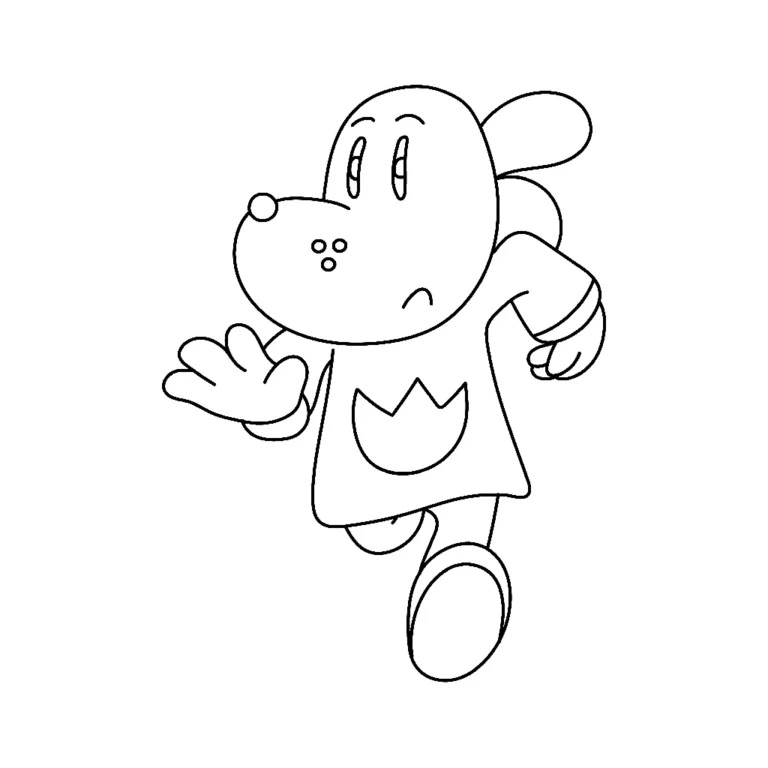 Desenho do Dog Man Simples para colorir