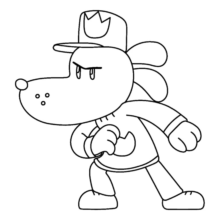 Desenho do Dog Man Realista para colorir