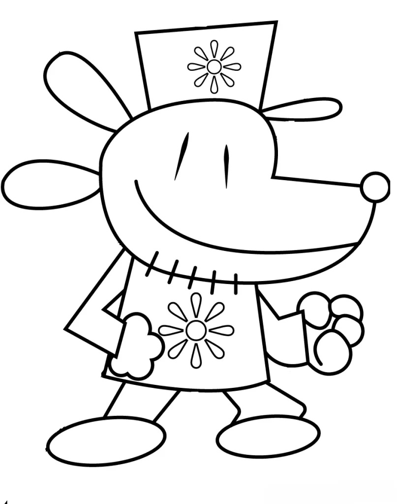 Desenho do Dog Man Simples para colorir