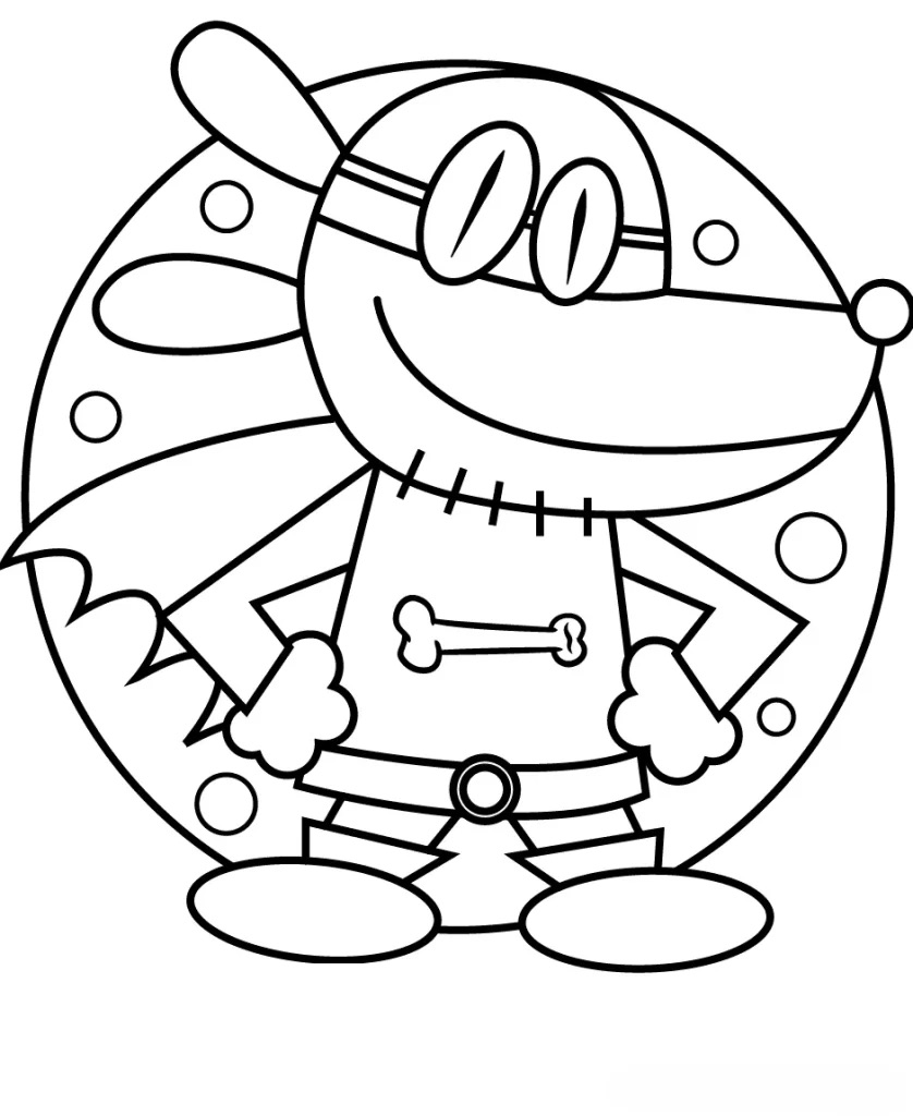 Desenho do Dog Man Estiloso para colorir