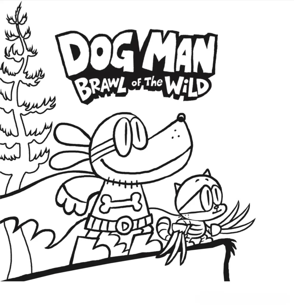 Desenho do Dog Man Superherói para colorir