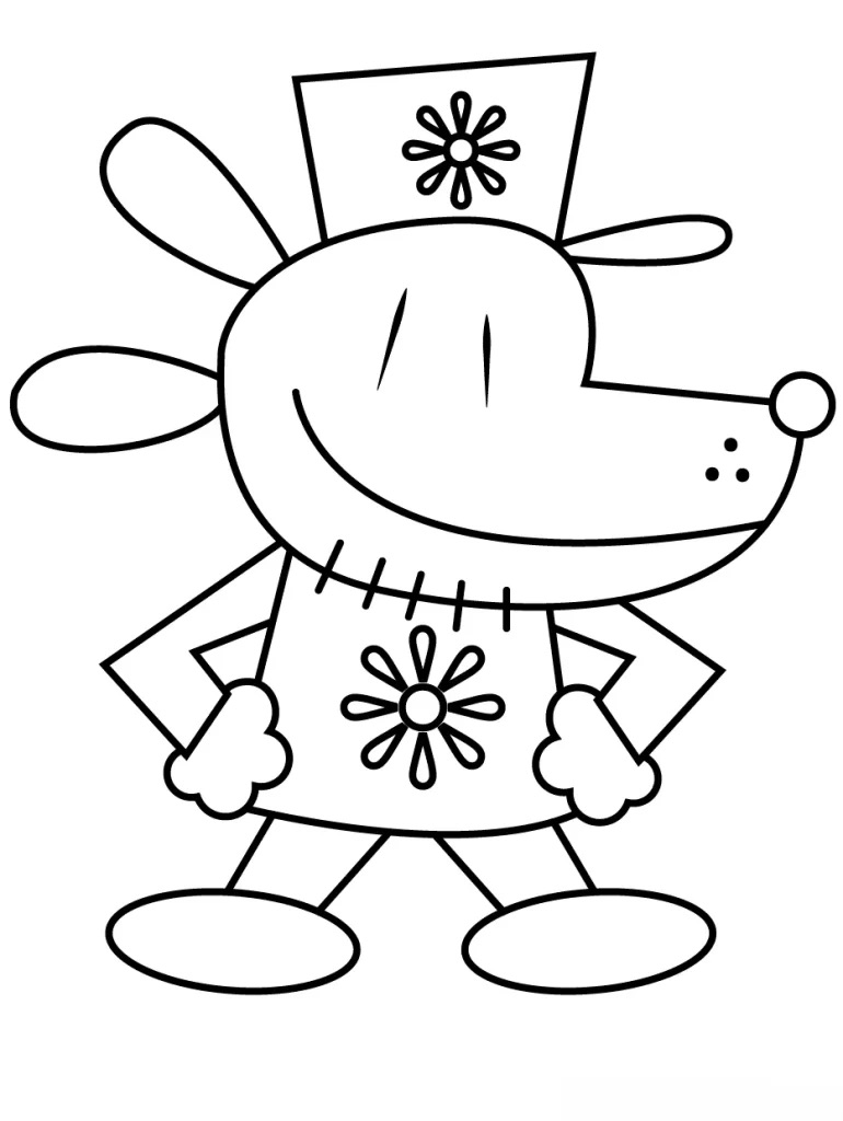 Desenho do Dog Man Simples para colorir