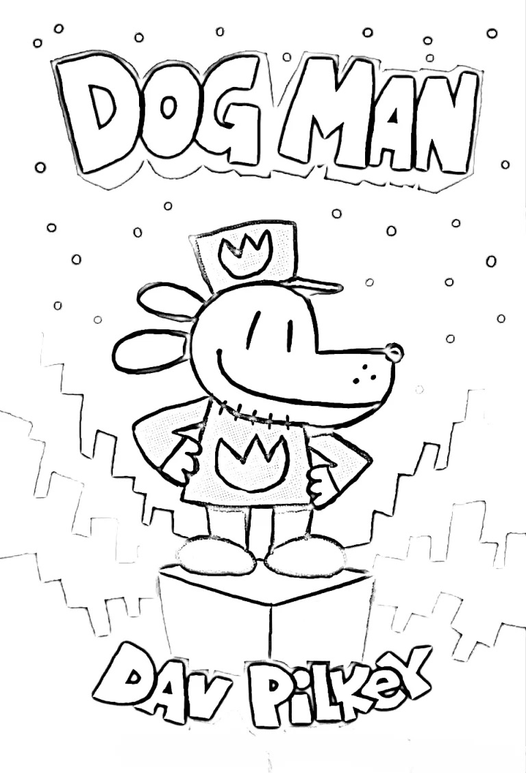 Desenho do Dog Man Simples para colorir
