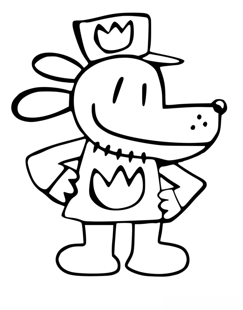 Desenho do Dog Man Simples para colorir