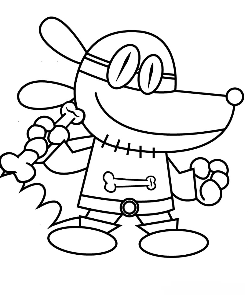 Desenho do Dog Man Super-herói para colorir