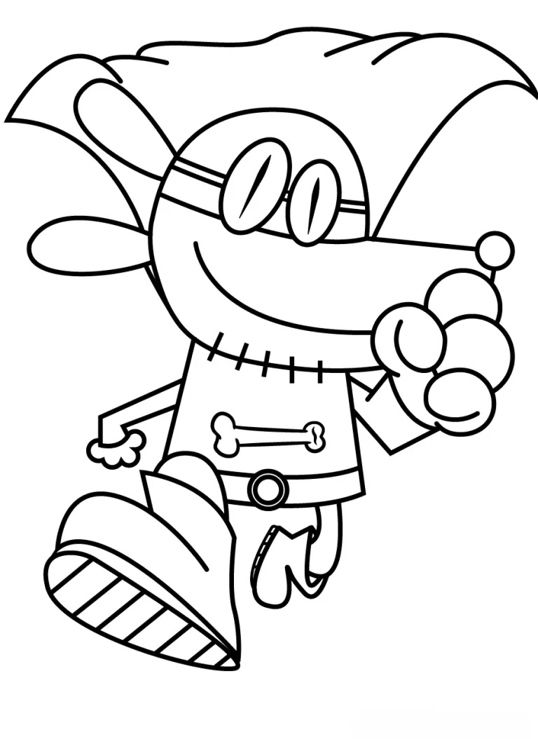 Desenho do Dog Man Estilizado para colorir