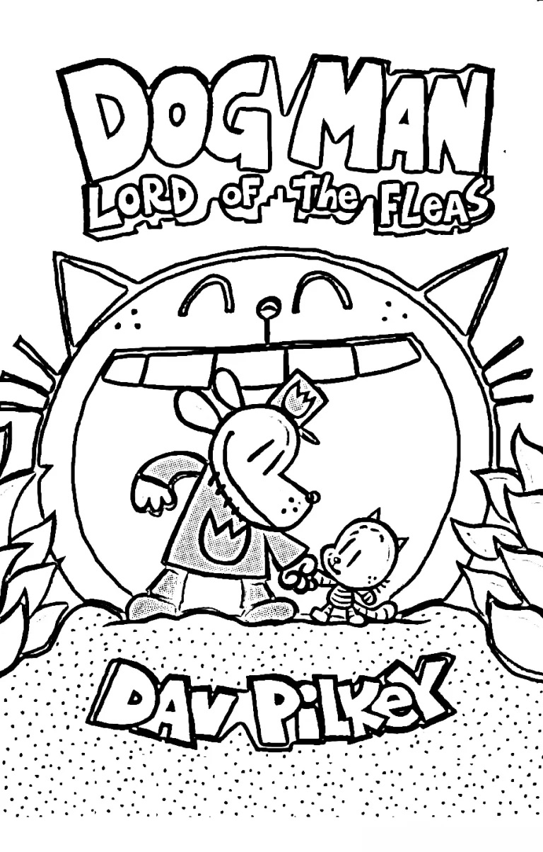 Desenho do Dog Man Senhor das Pulgas para colorir