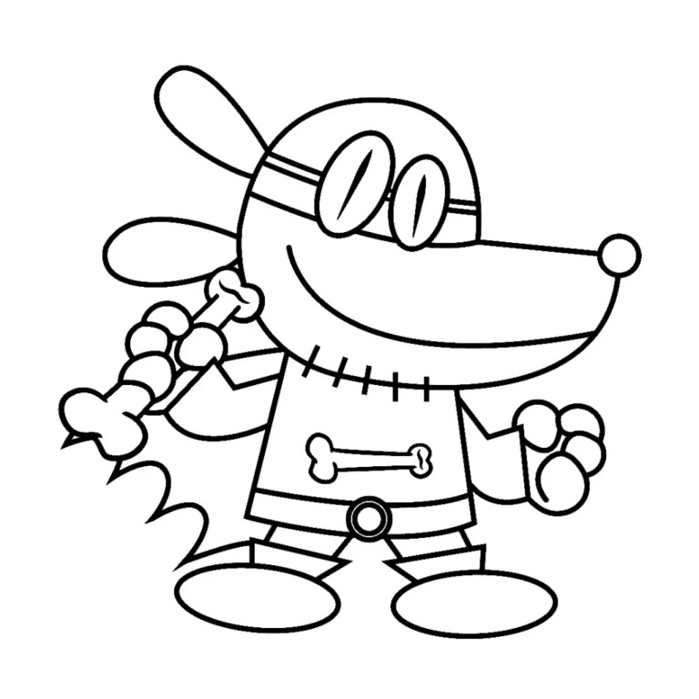 Desenho do Dog Man Simples e Divertido para colorir